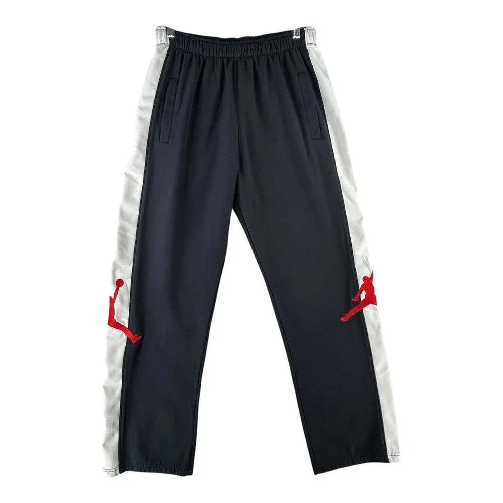 Nike Jordan Jumpman Track Pants Blue White Side Red Leg Logo Youth Boys X-Large